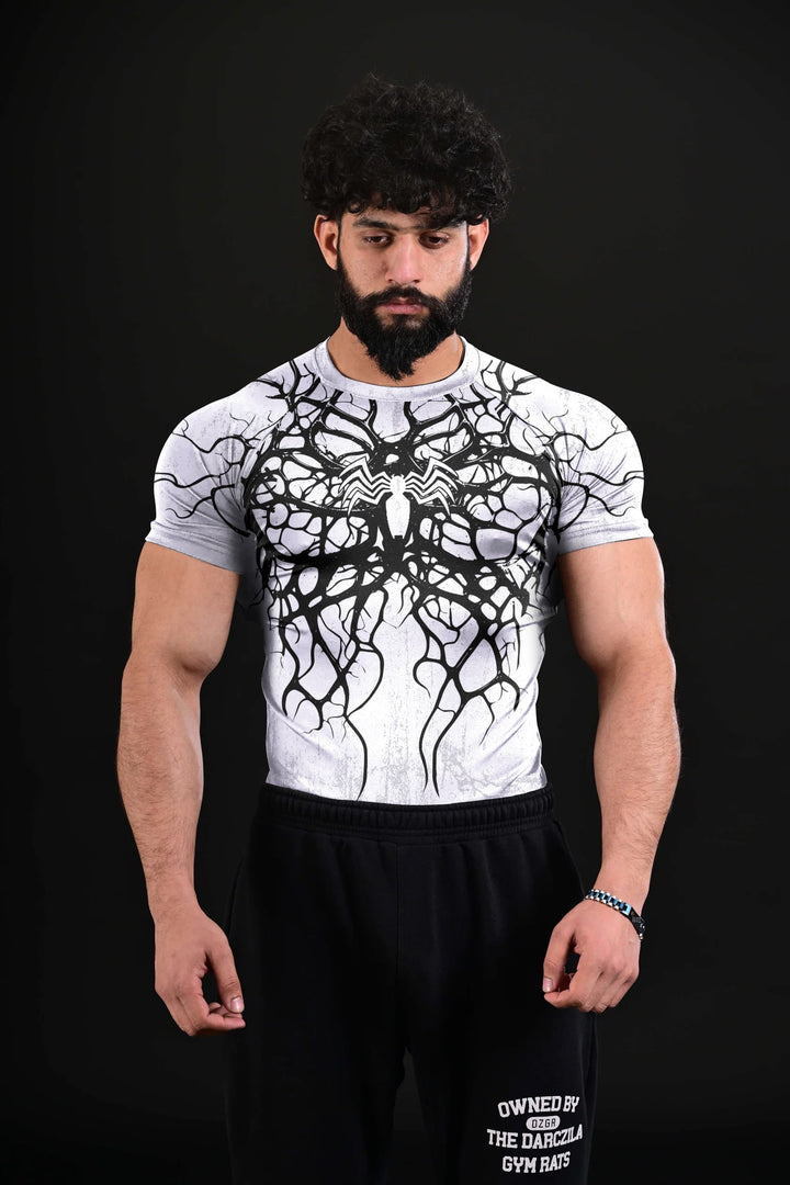 Venom X Spider [Compression Tee] WHITE