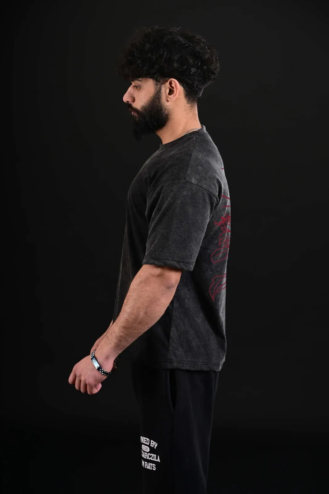 Acid Floral Drop Shoulder Tee