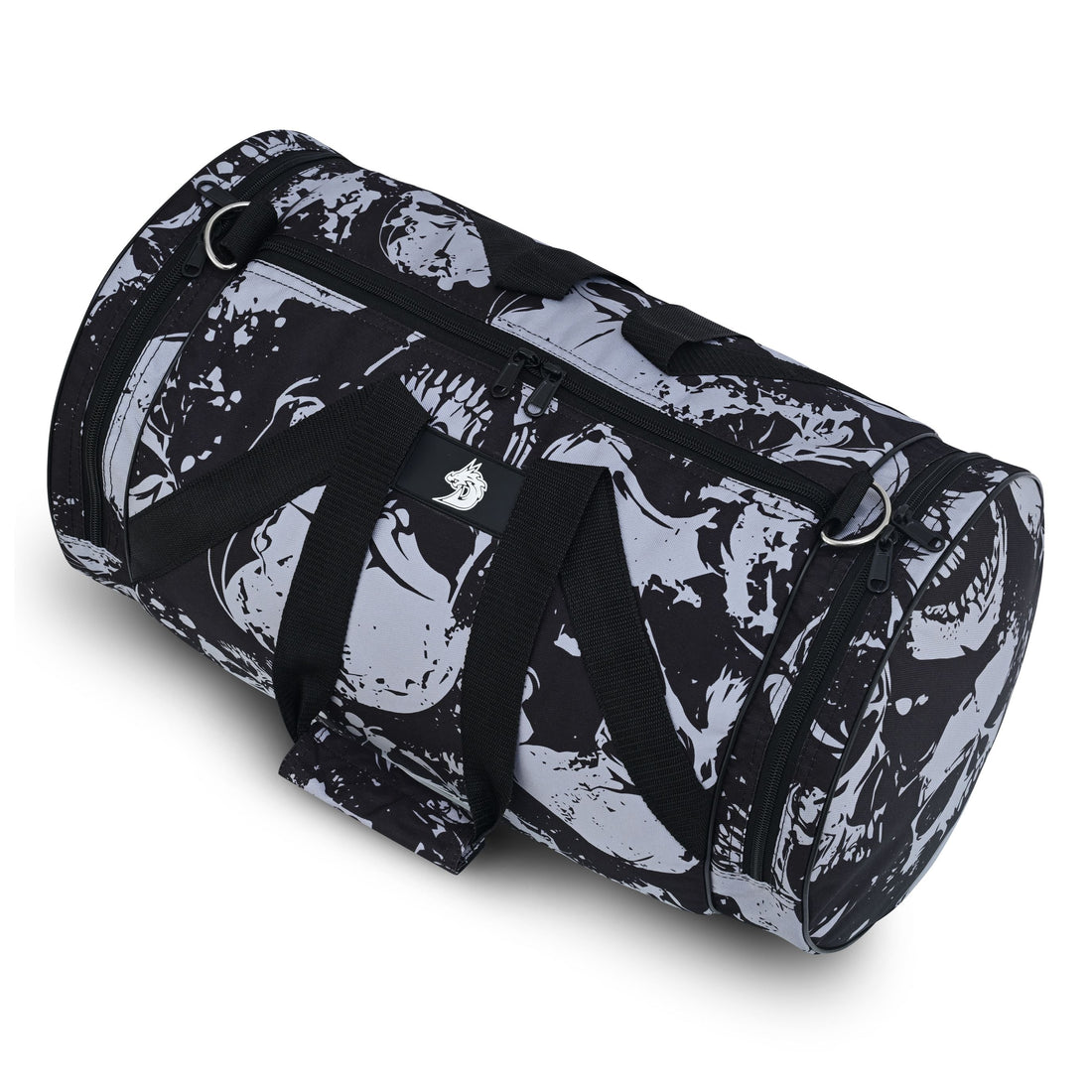 Grey skull training bag for fitness and workouts