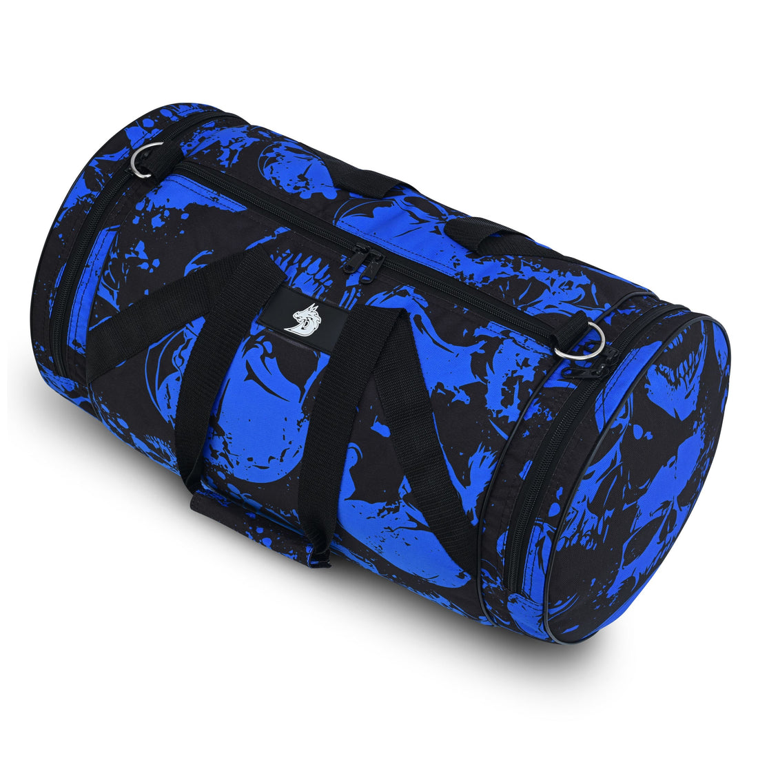 Navy skull print gym bag for workouts and training