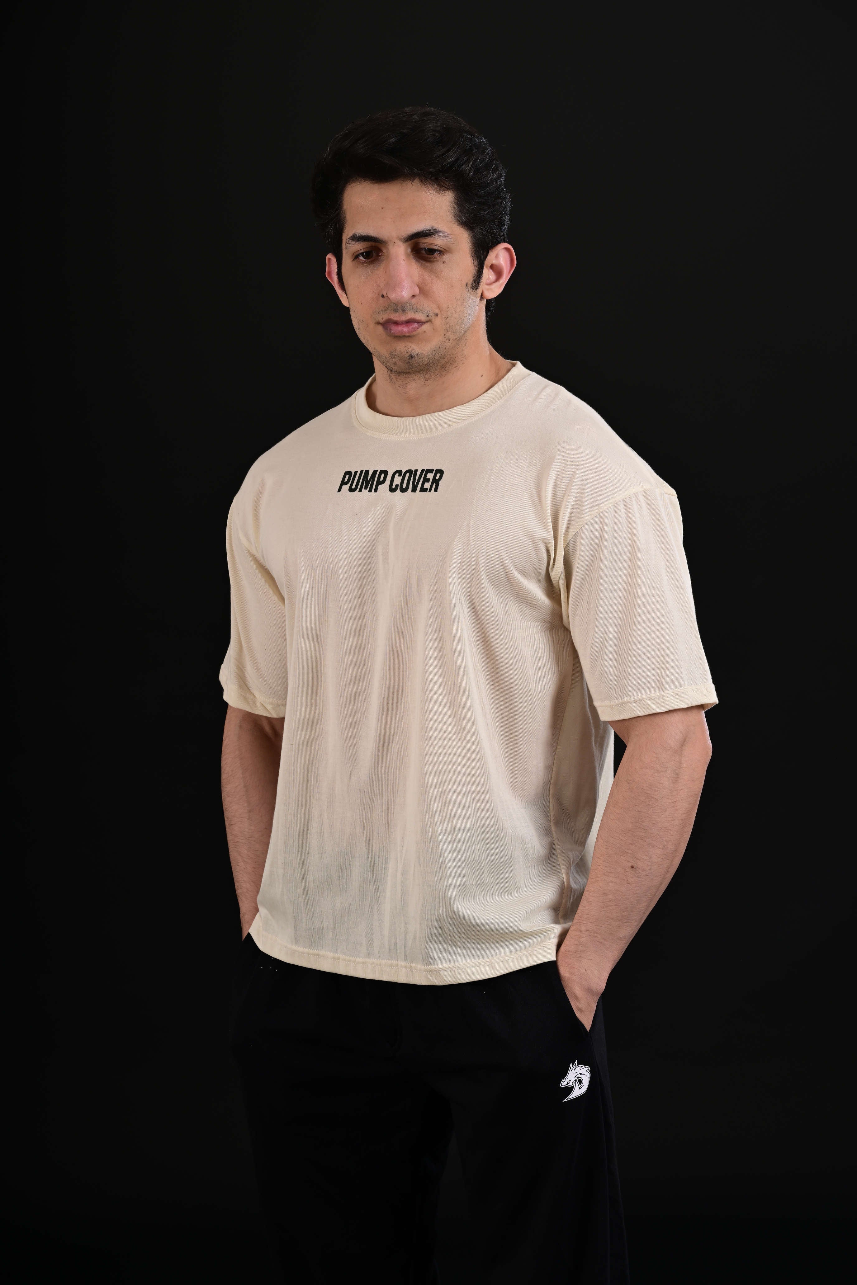 Oversized buff t-shirt drop shoulder streetwear Pakistan