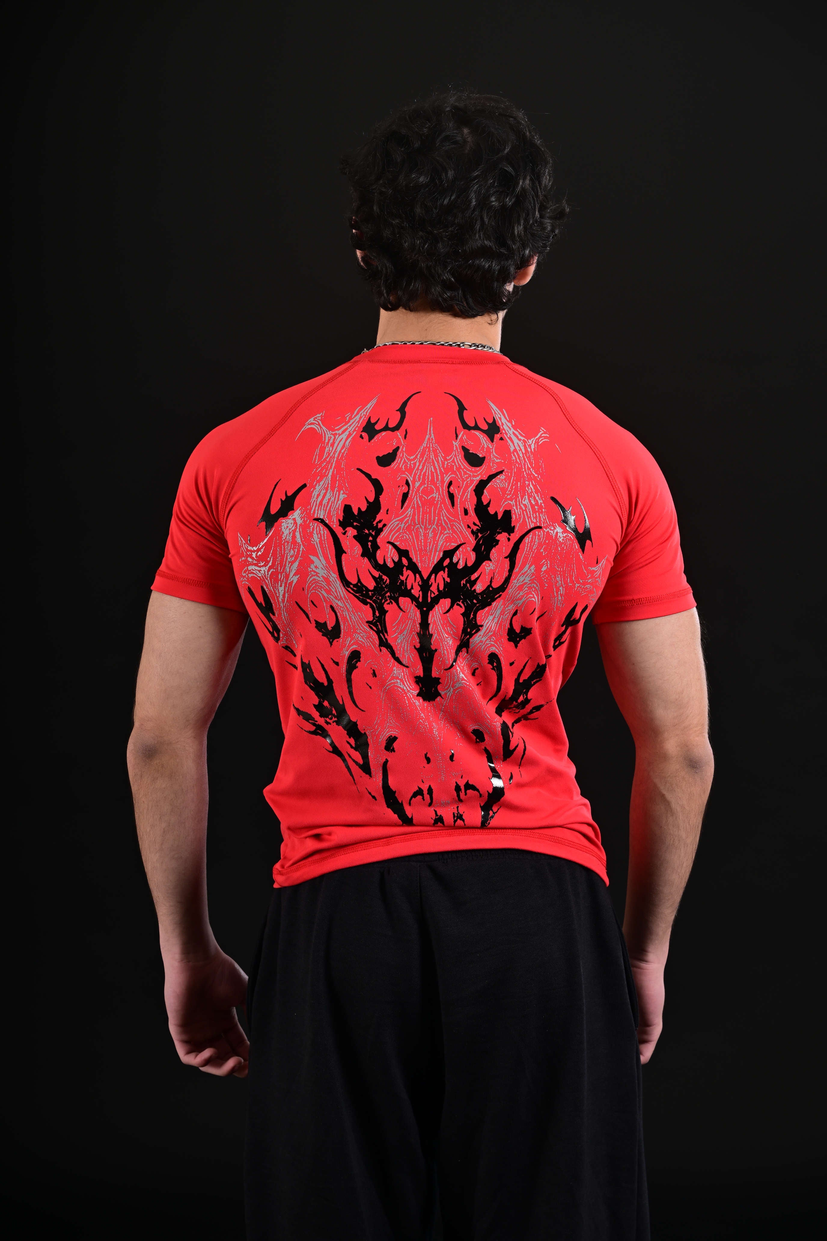 3D Energy Half Compression Shirt Red men gym wear Pakistan by Darczila