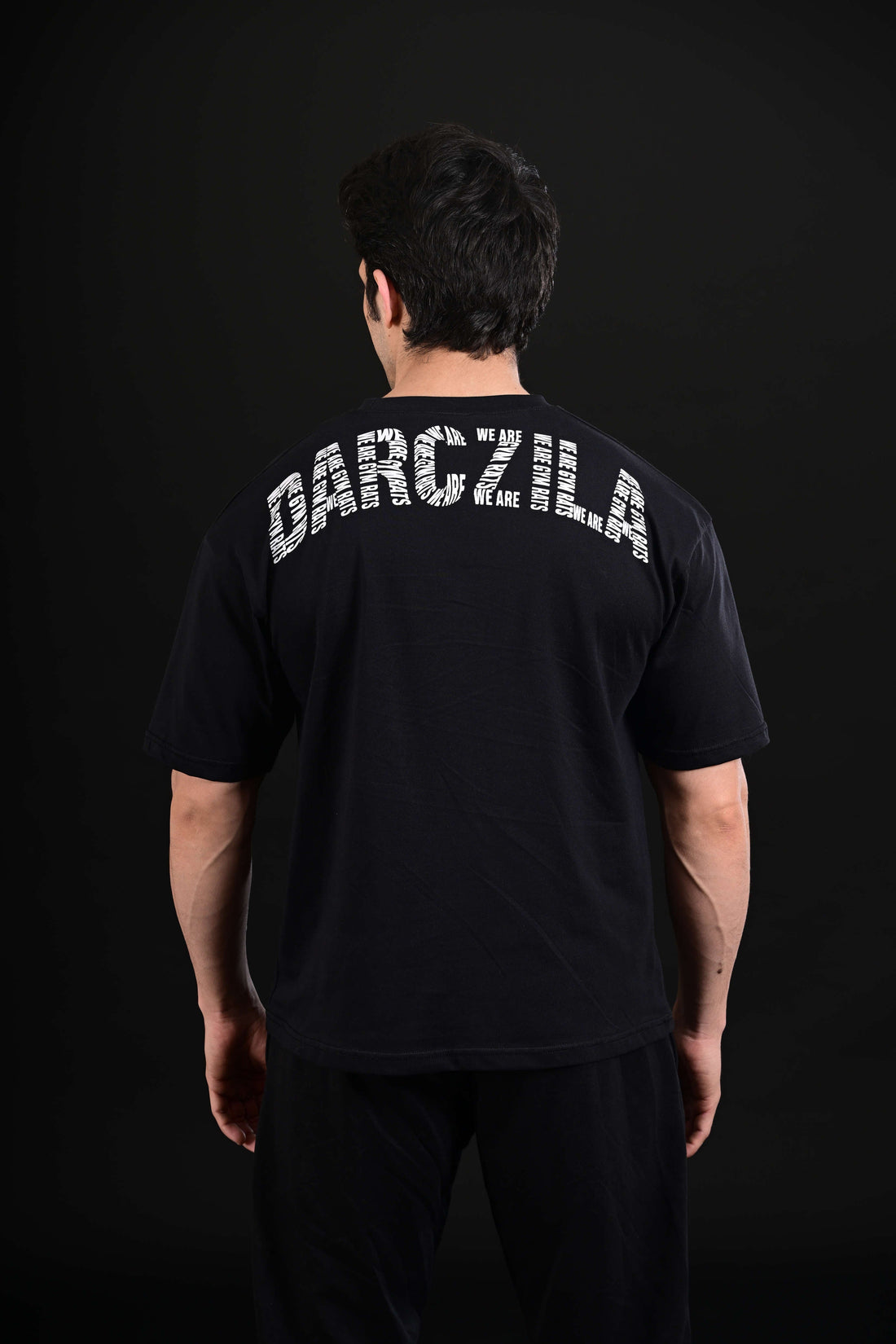 Pump Cover Drop Shoulder Black oversized t shirt Pakistan
