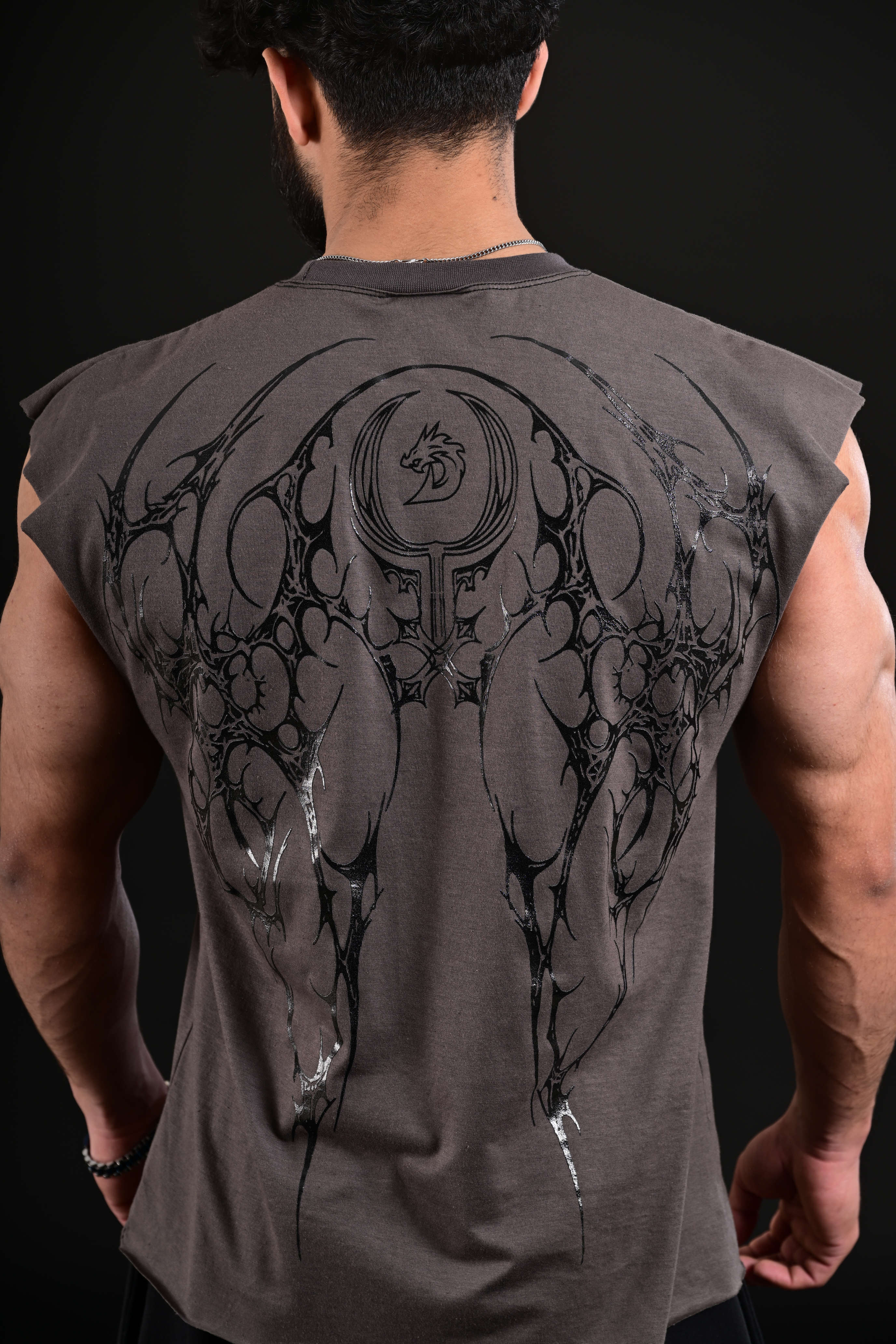 bodybuilding tank top men grey