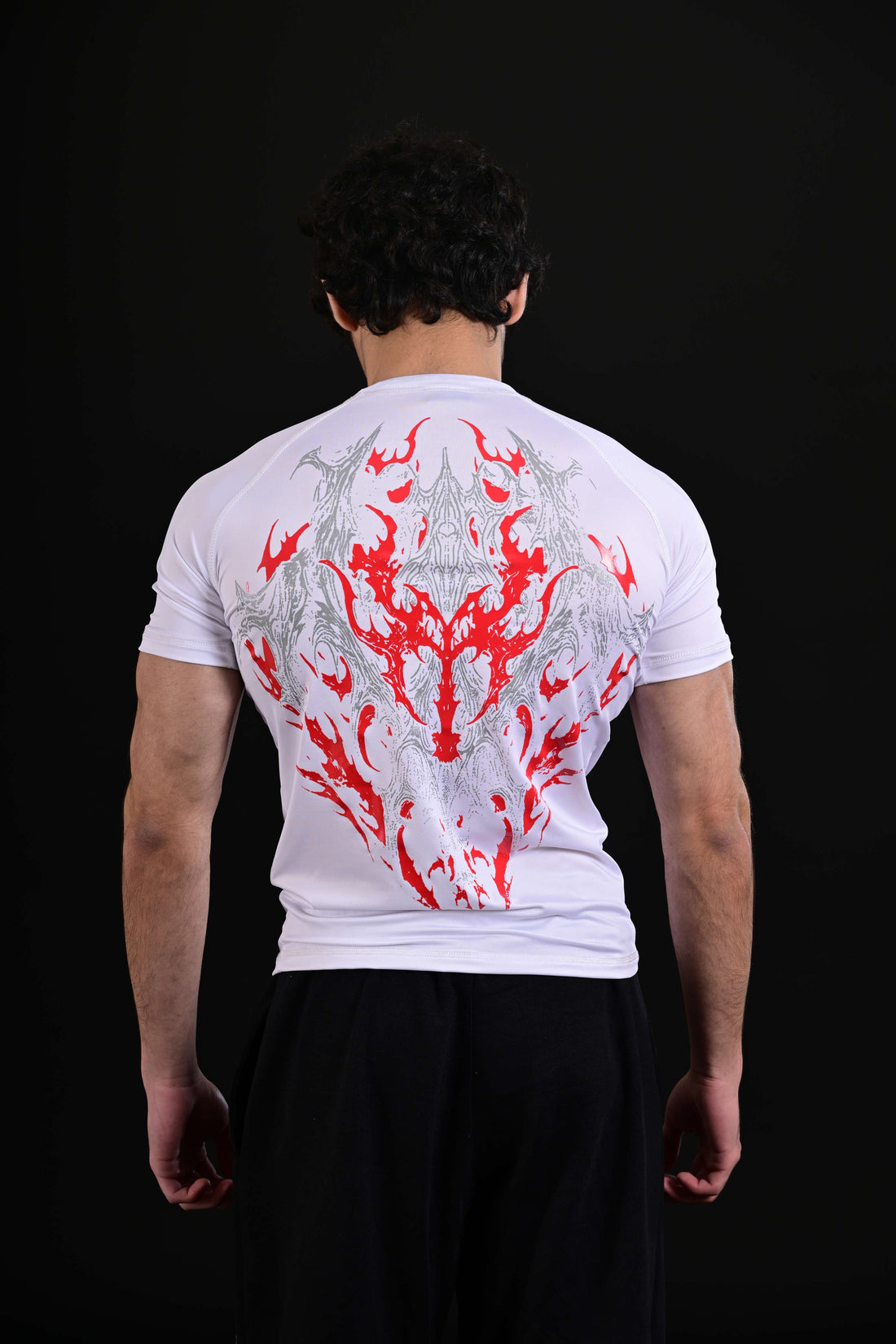 3D Energy half compression shirt white for gym wear in Pakistan