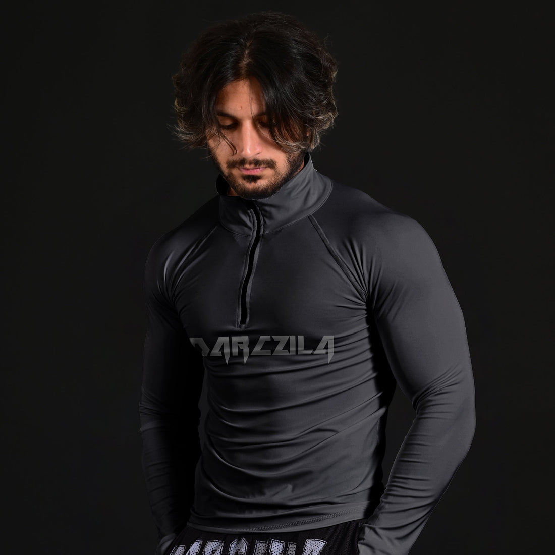 Collar Compression Shirt [Black]