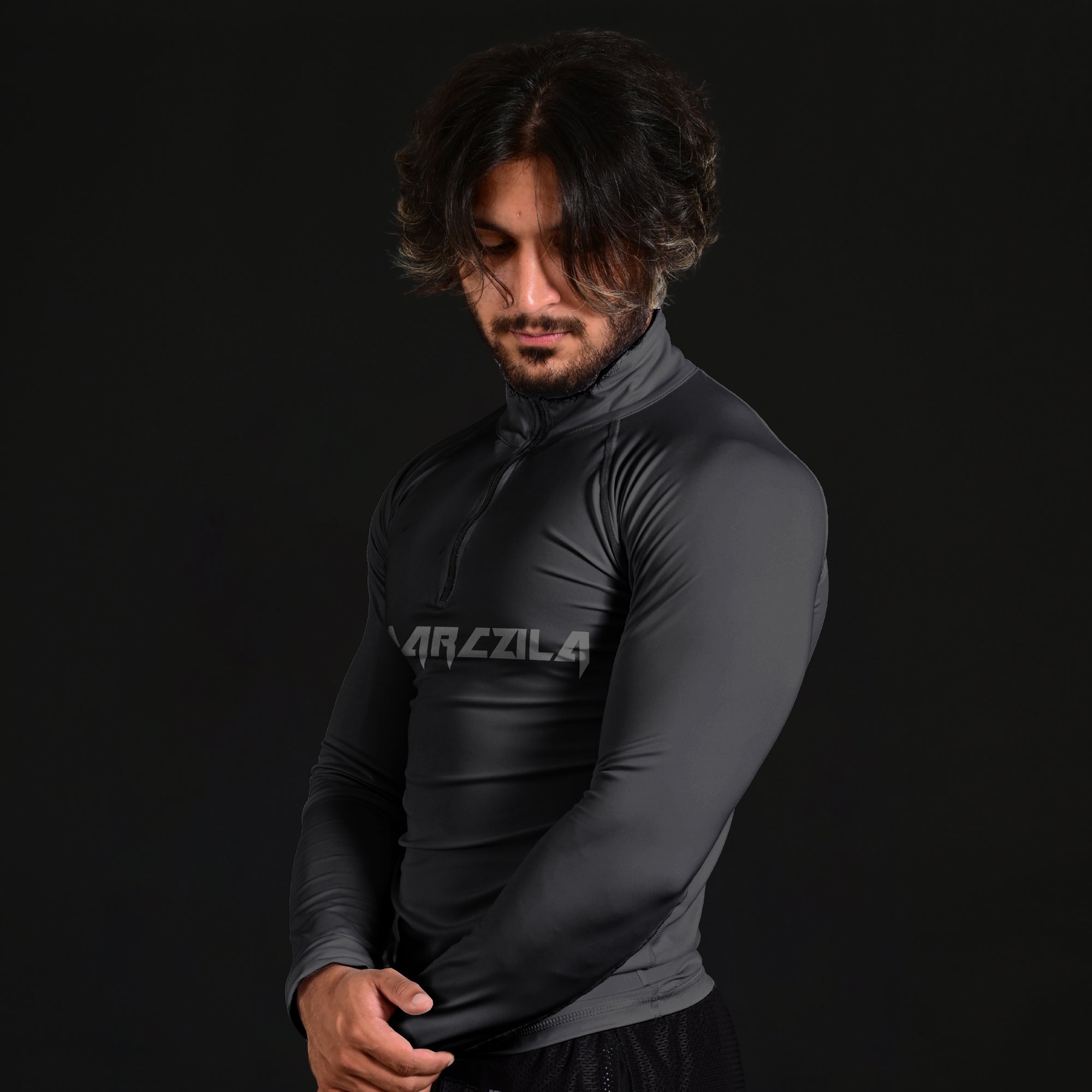 Collar Compression Shirt [Black]
