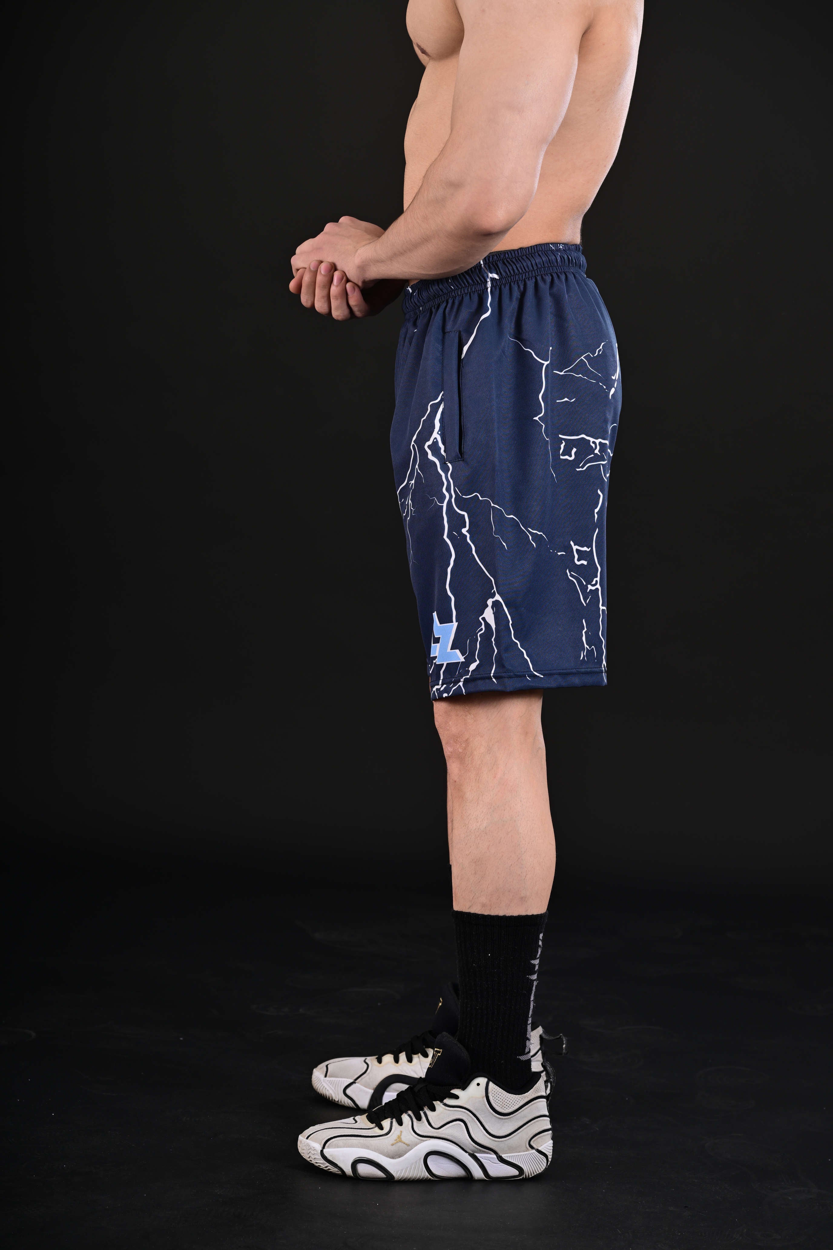 lightning design gym shorts men