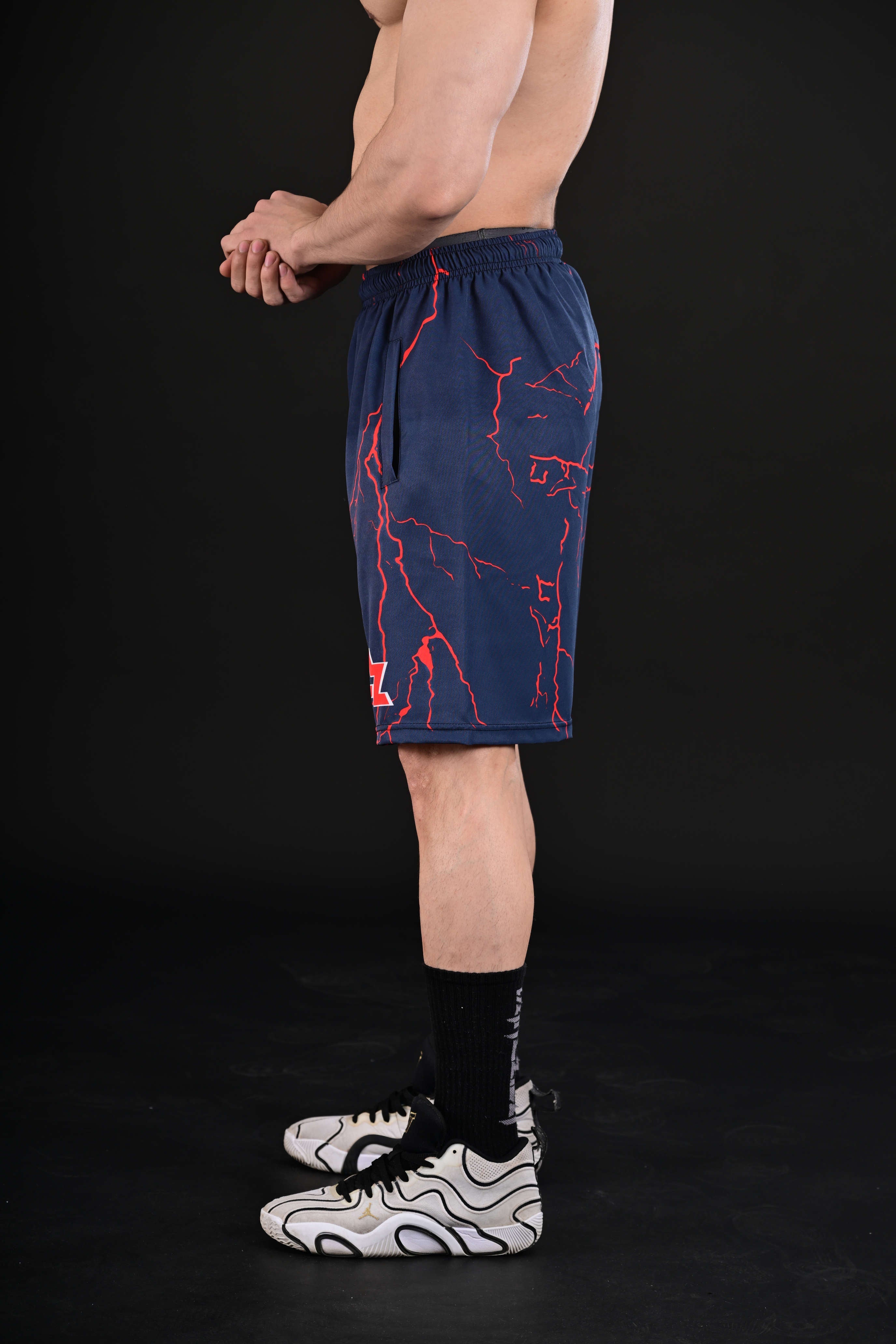 fitness shorts lightning design