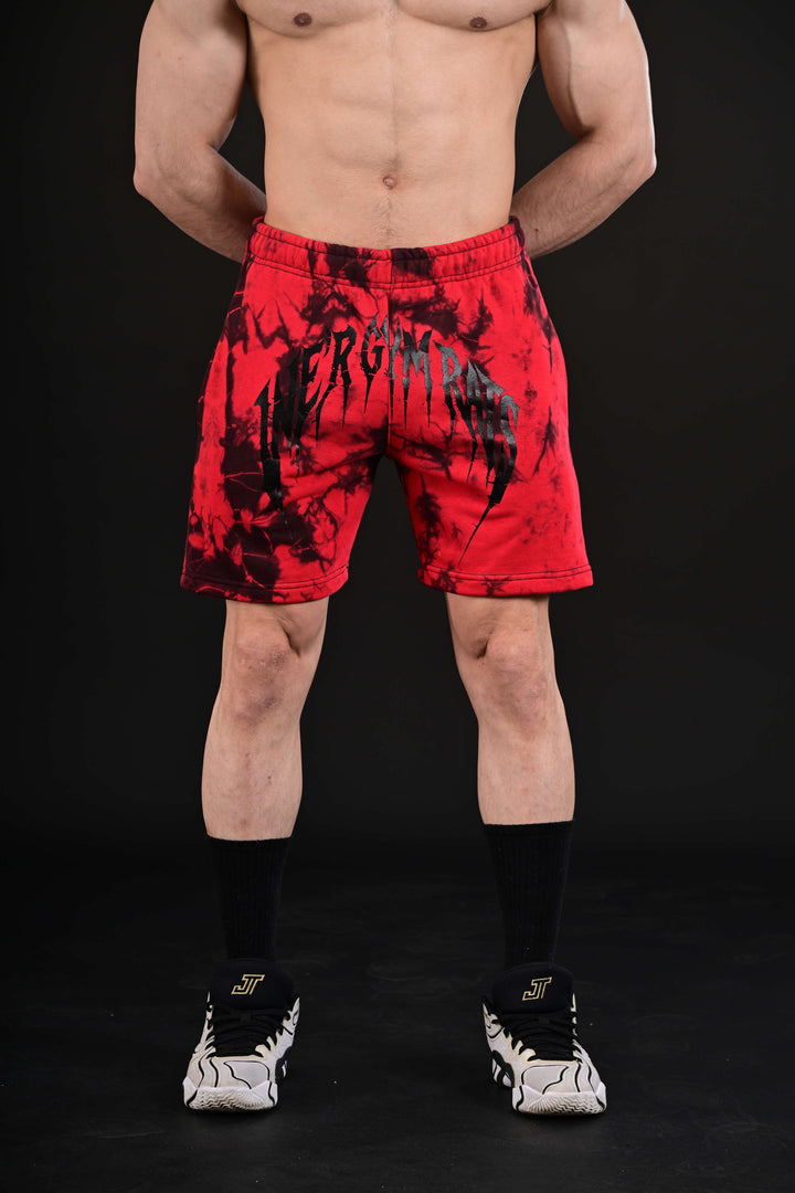 red tie dye gym shorts for men Pakistan
