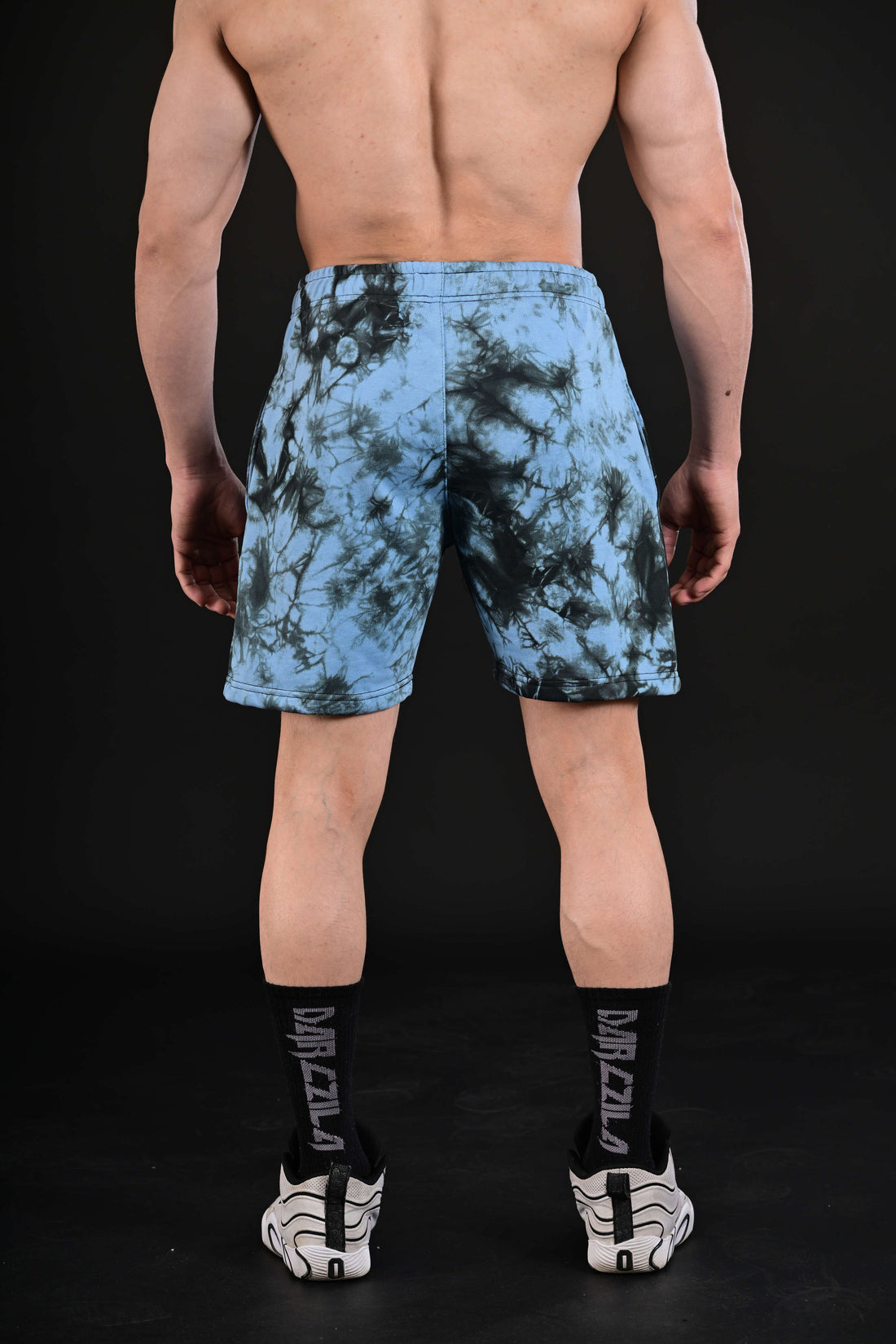 tie dye shorts men gym wear