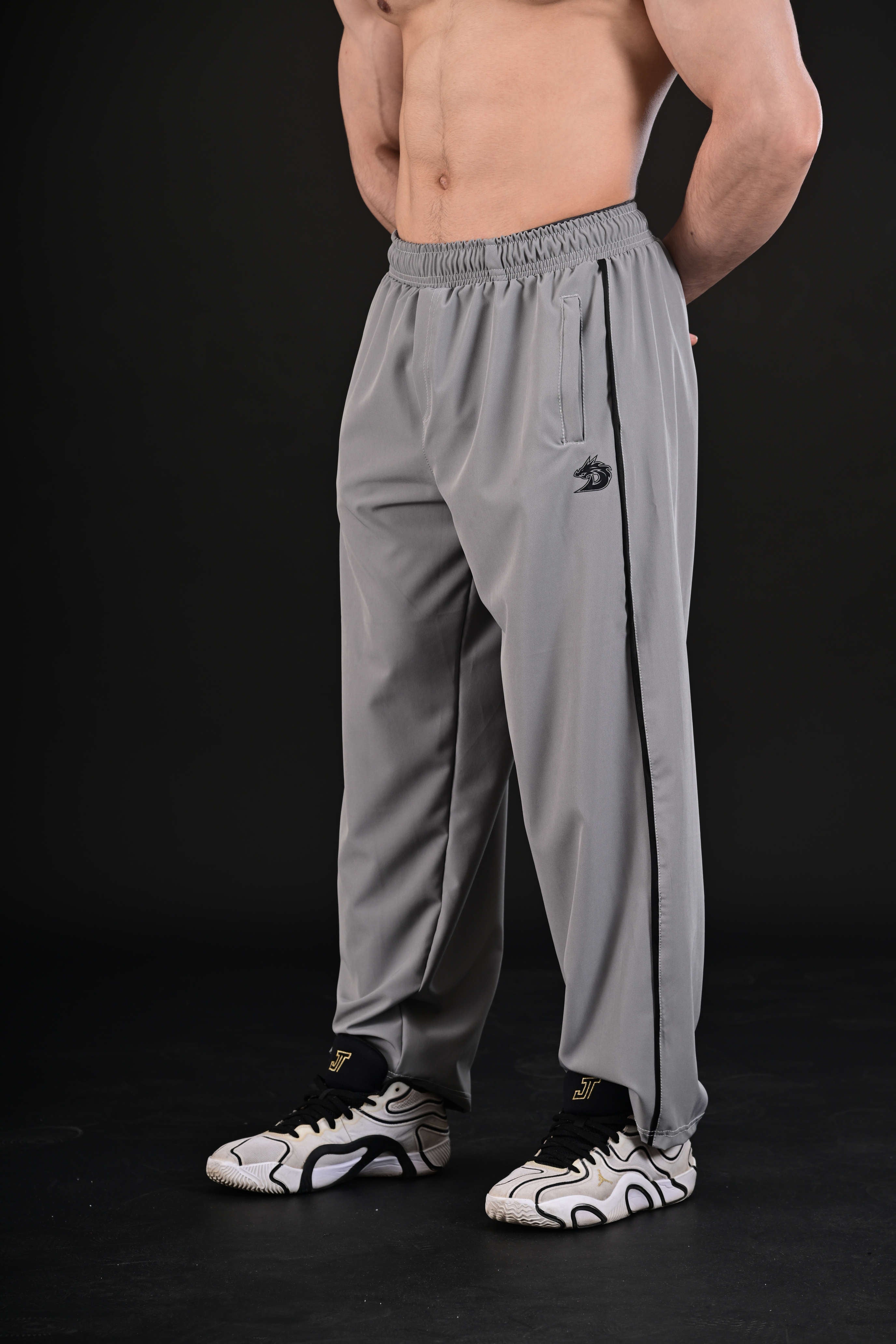 Loose Bottom Trousers (Steel)