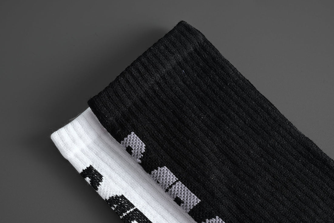 White & Black Socks Pack of 2