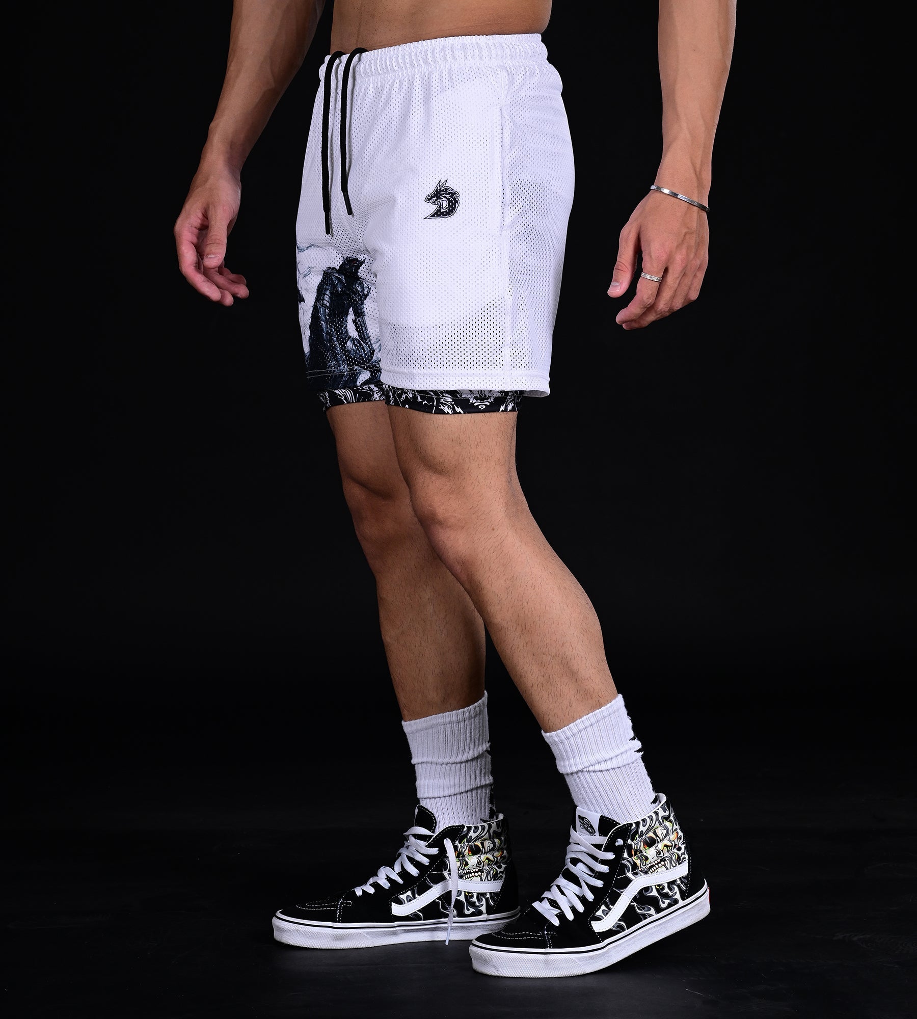 Comfortable white workout shorts men fresh sporty look