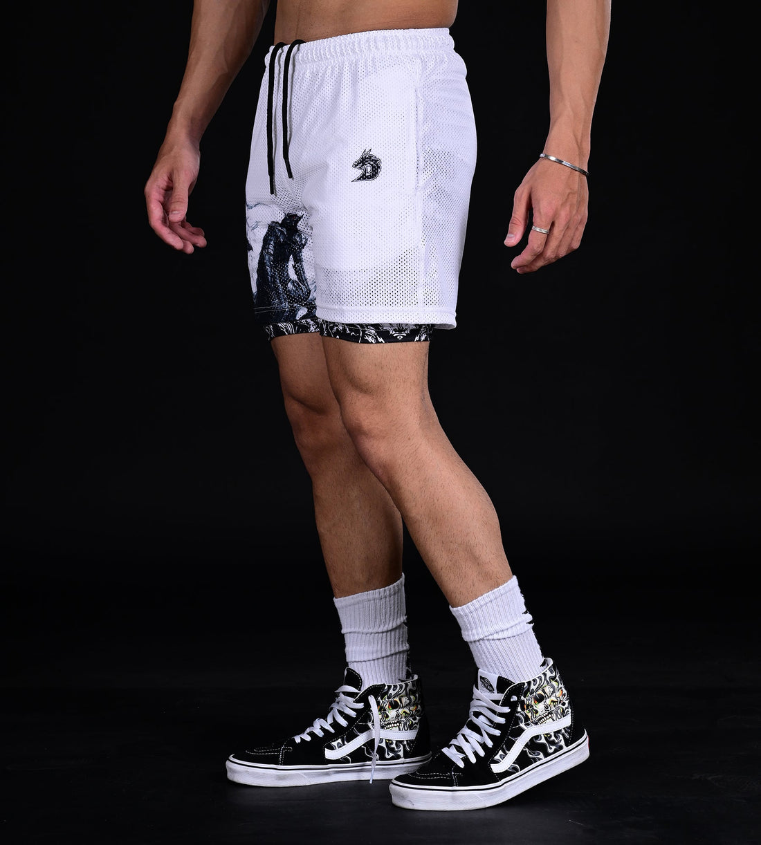 Comfortable white workout shorts men fresh sporty look