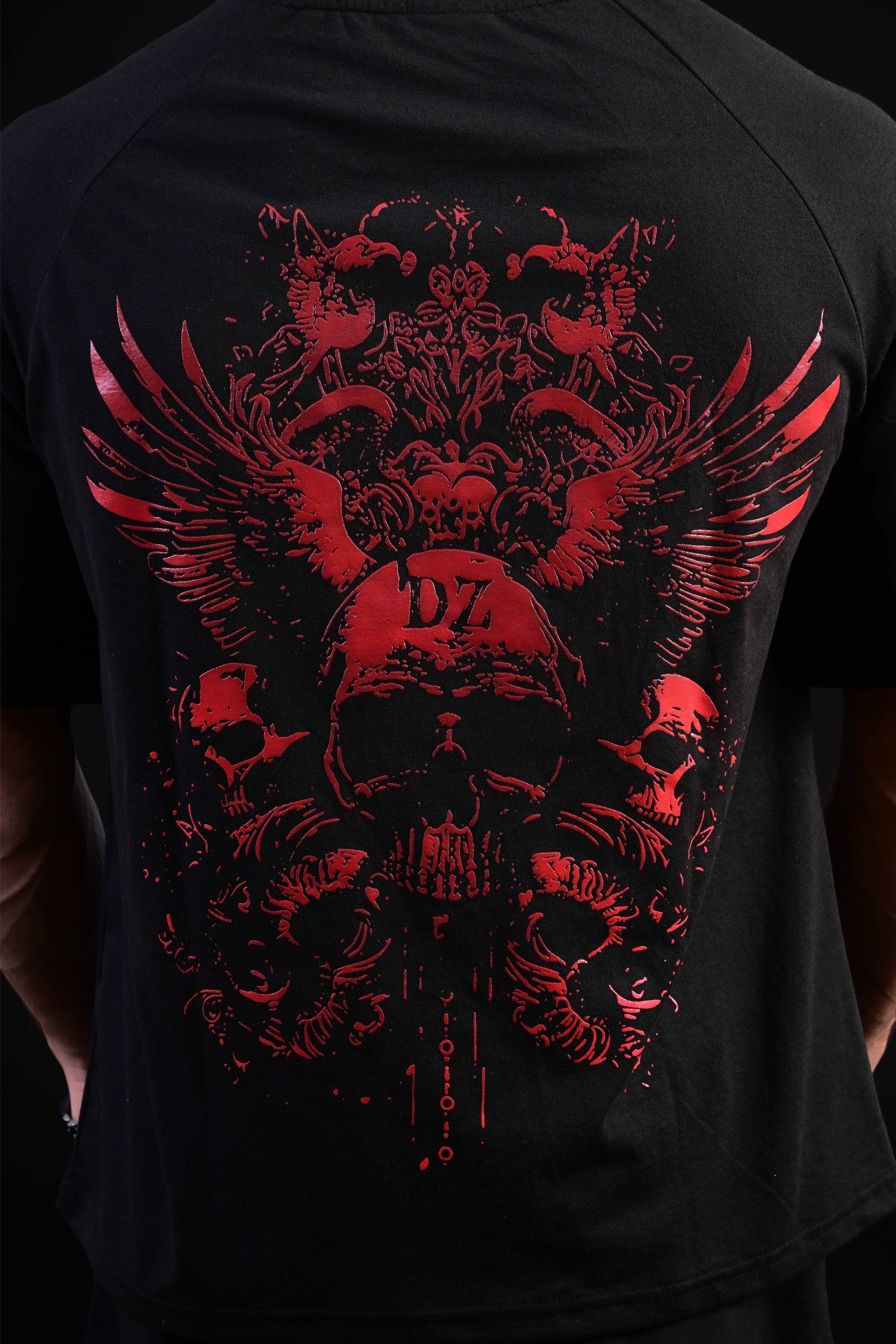 Modern black oversized t shirt casual and gym wear