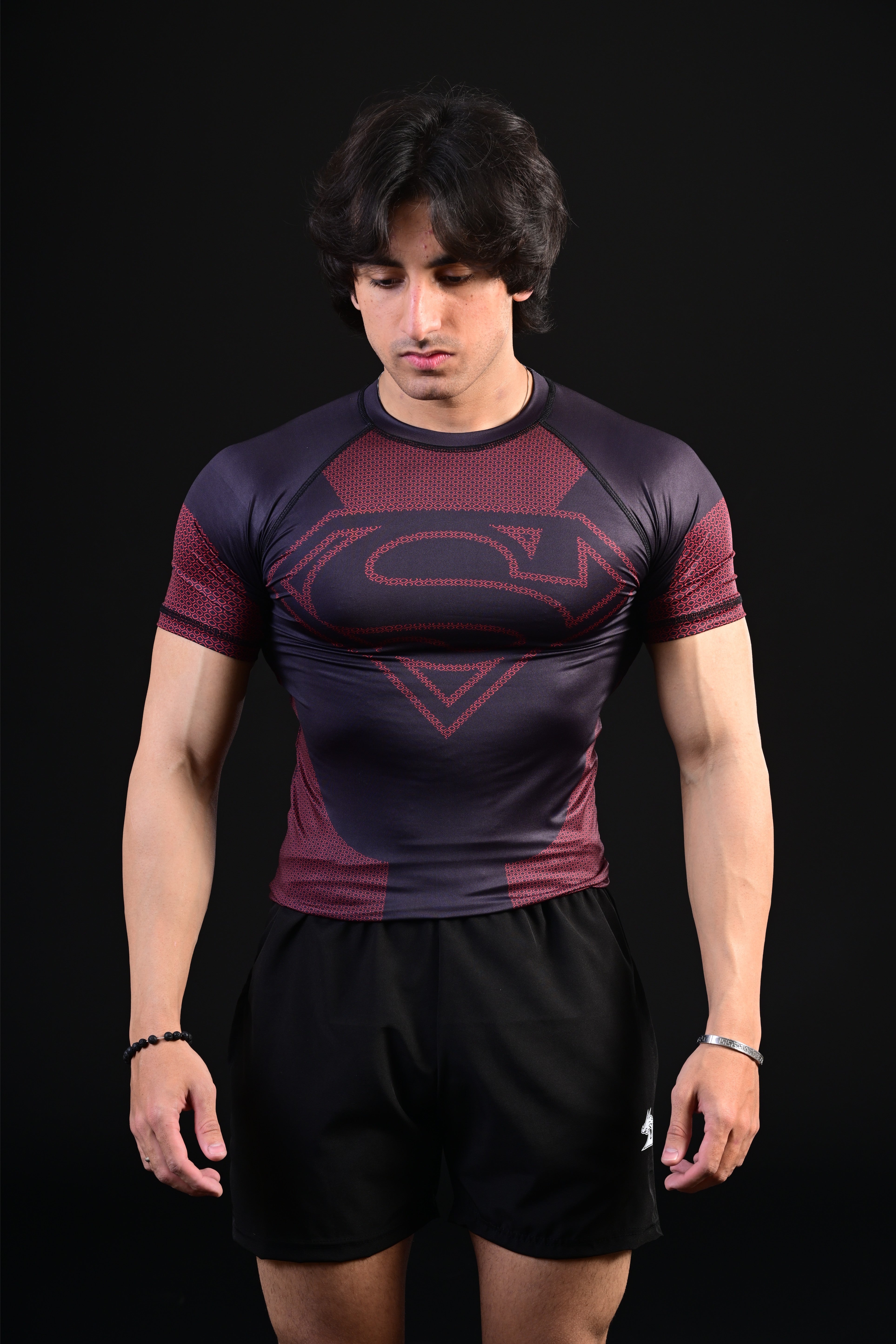 Superman compression t shirt black men performance wear Pakistan