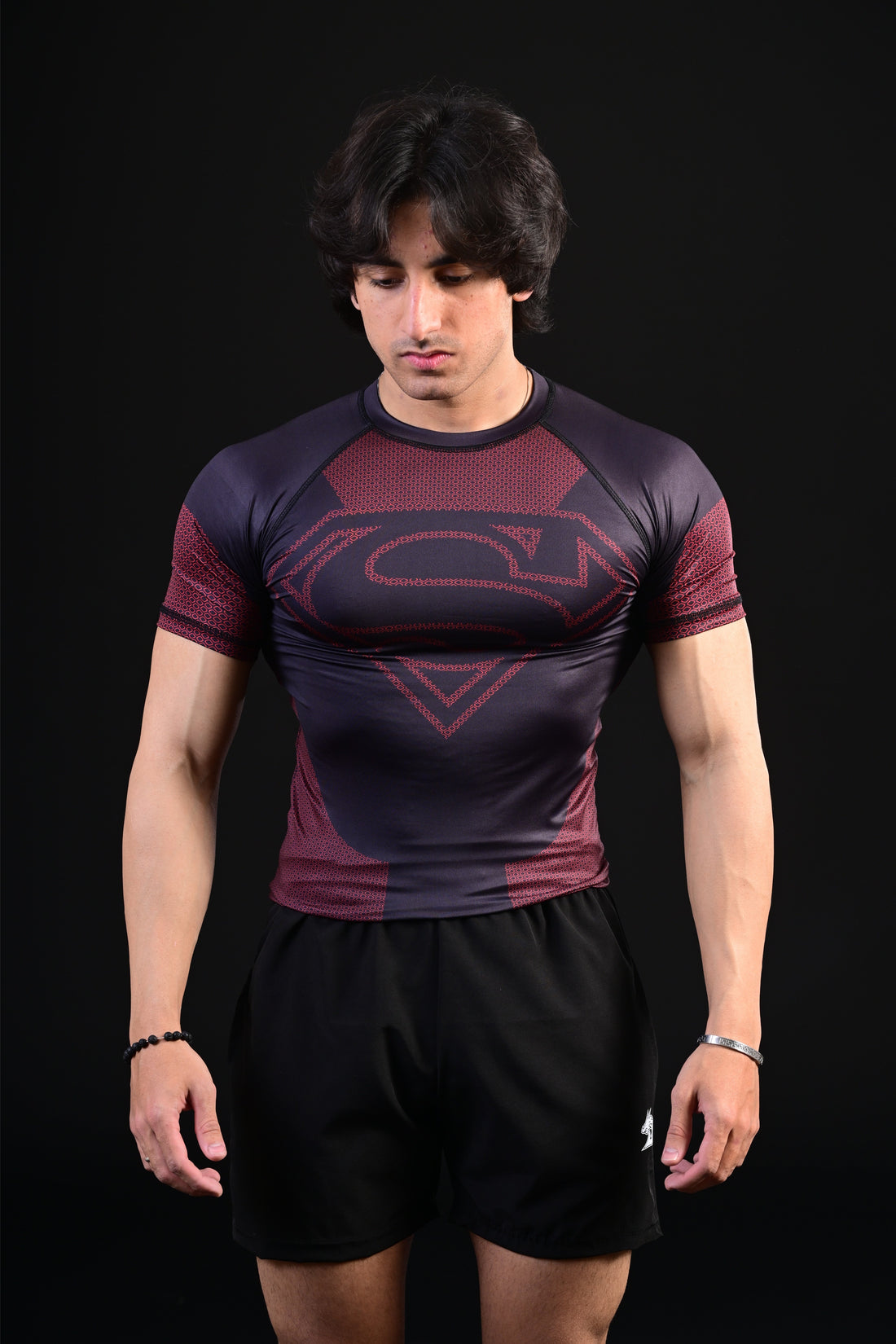 Superman compression t shirt black men performance wear Pakistan