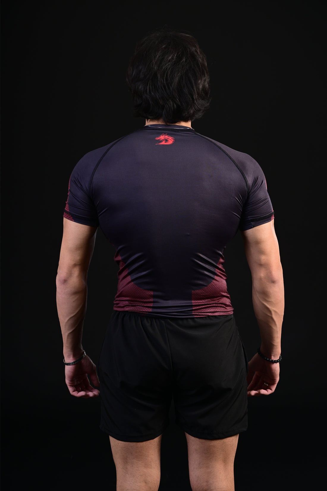 Men black graphic compression shirt sportswear Pakistan