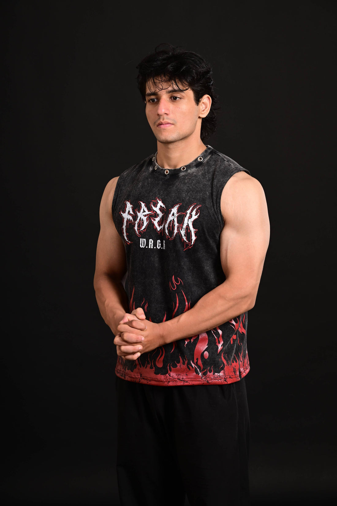 muscle fit cropped gym tank men