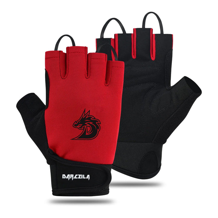 breathable red workout gloves fitness training gloves
