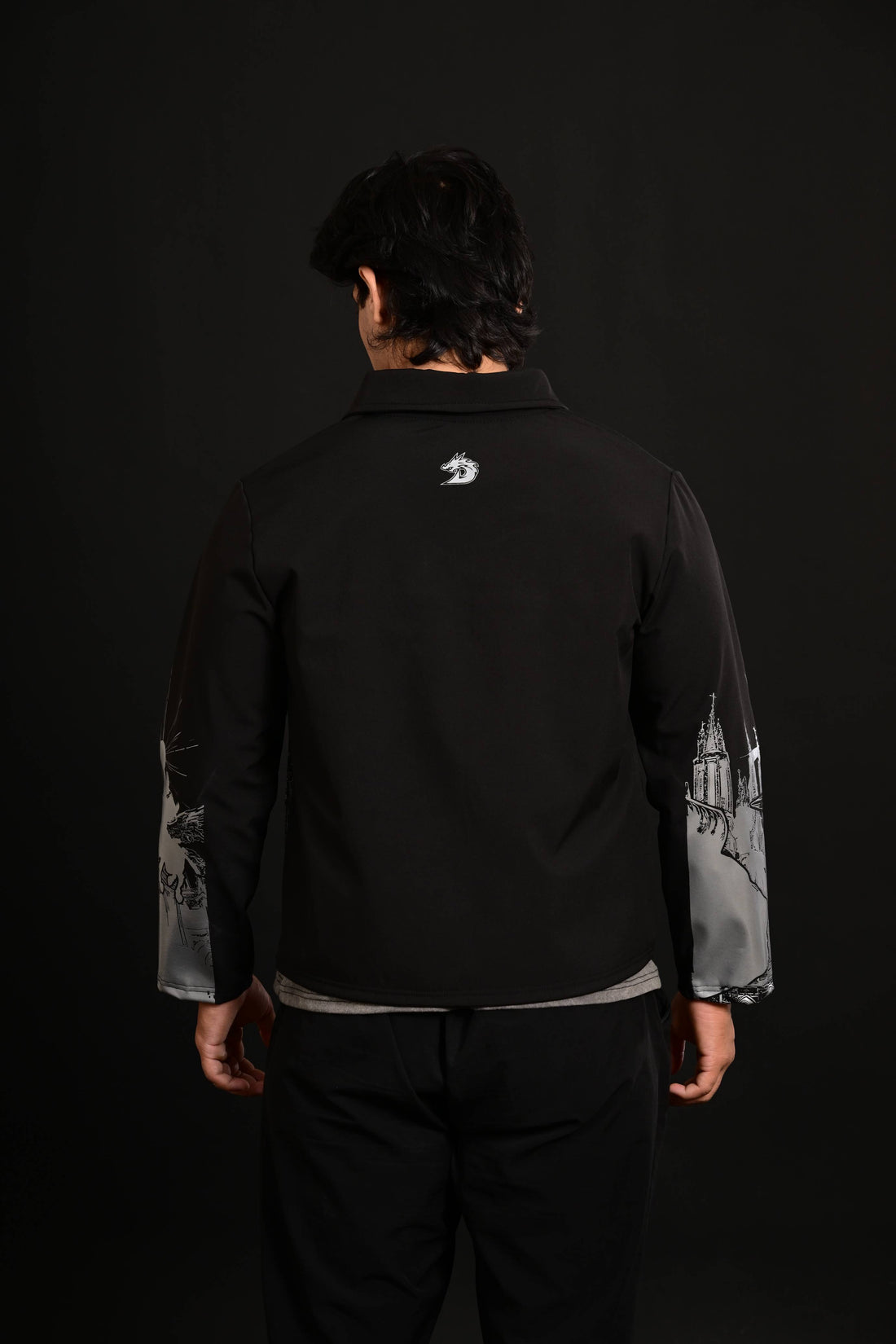 Urban fashion black jacket men Pakistan winter wear