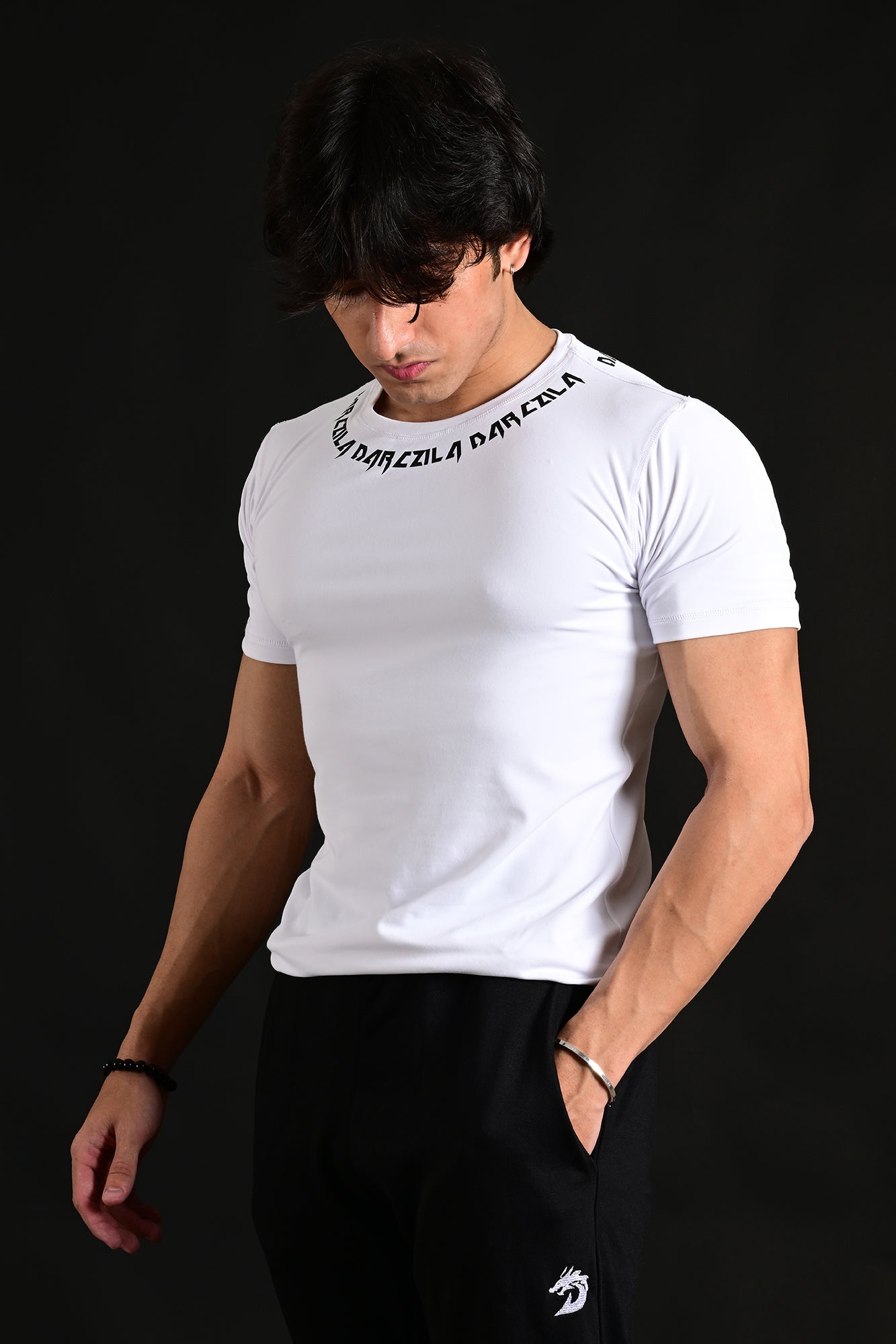 White Compression Gym T-Shirt for men 