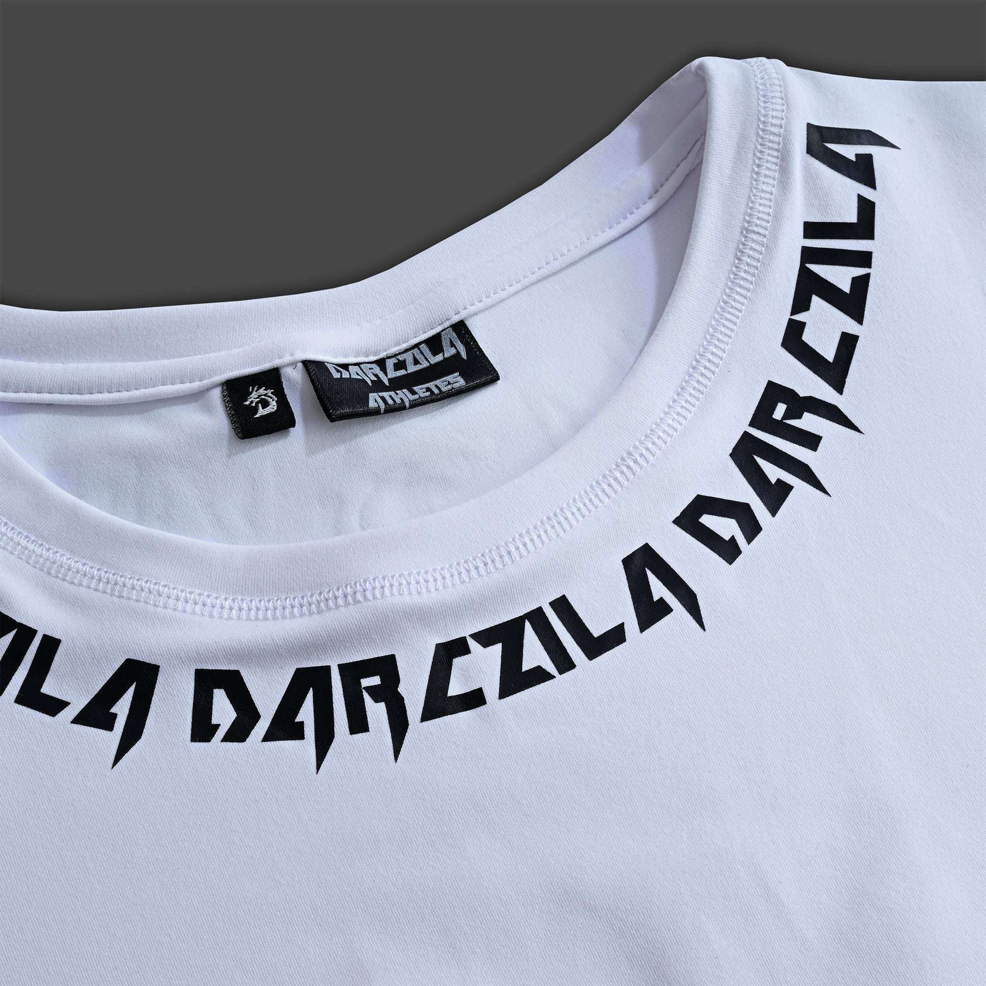 White Short Sleeve Compression Shirt for gym 
