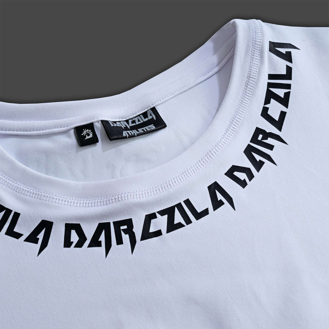 White Short Sleeve Compression Shirt for gym 