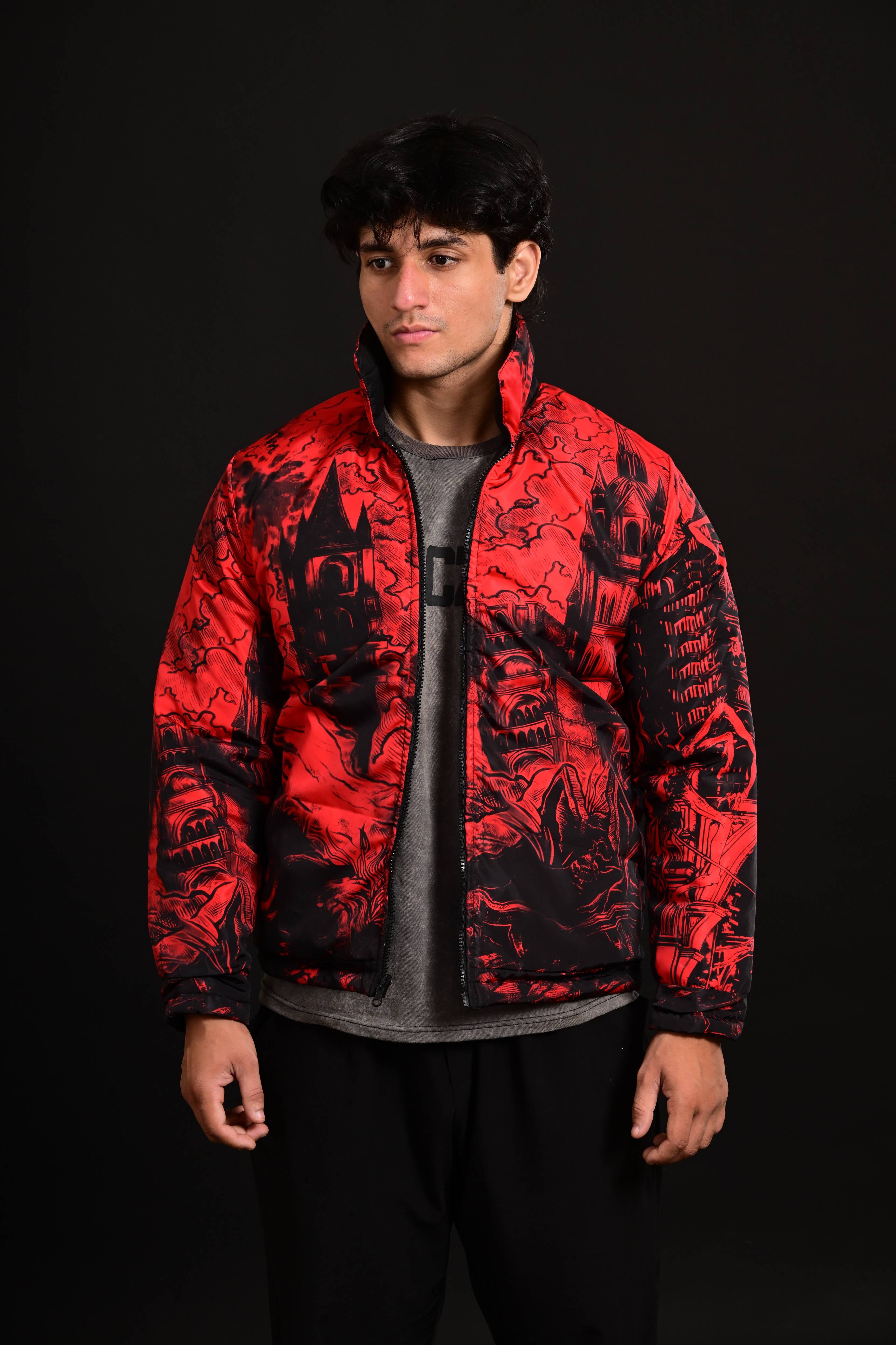Men wearing sea blue puffer jacket Pakistan