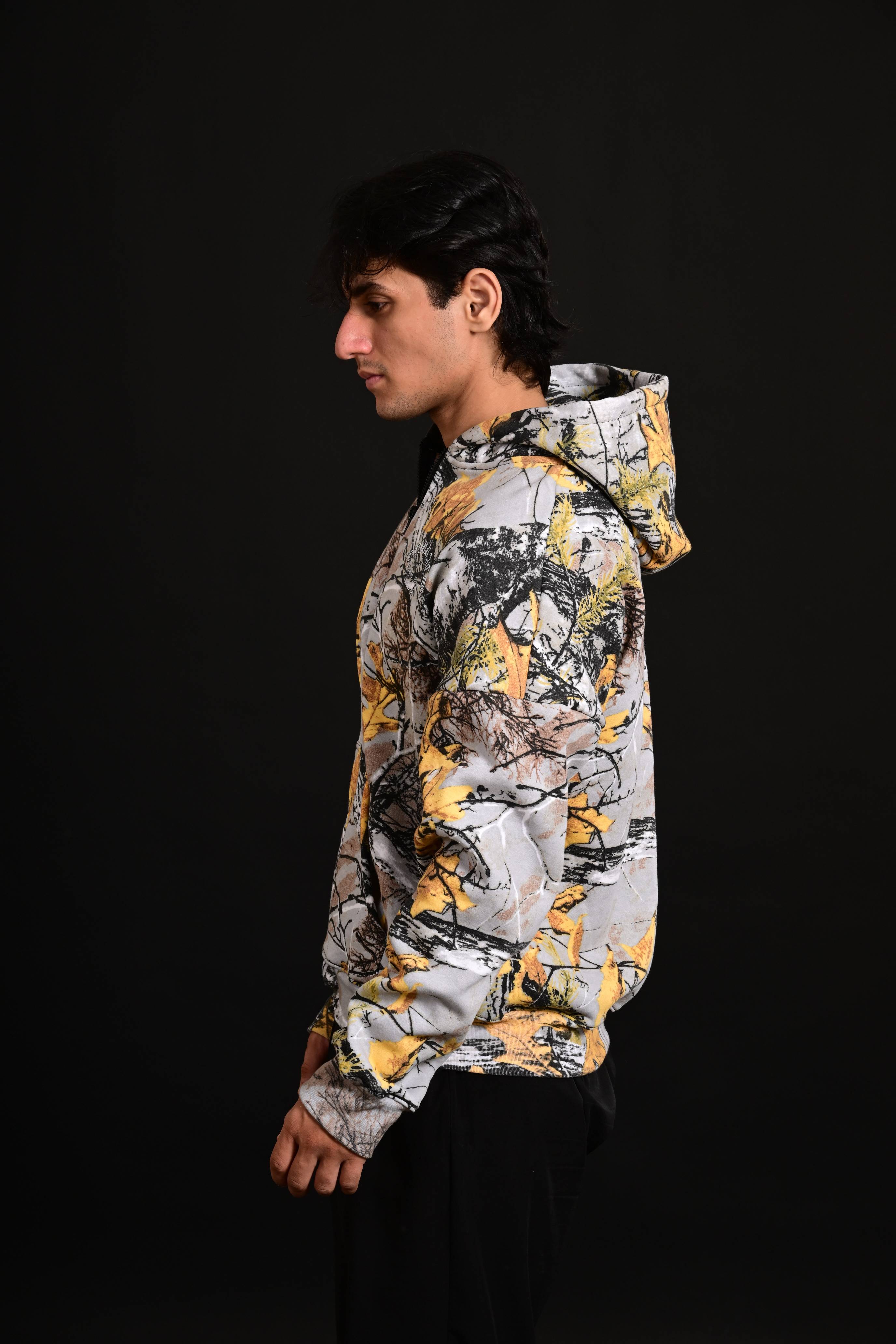 Men wearing oversized camo hoodie Pakistan