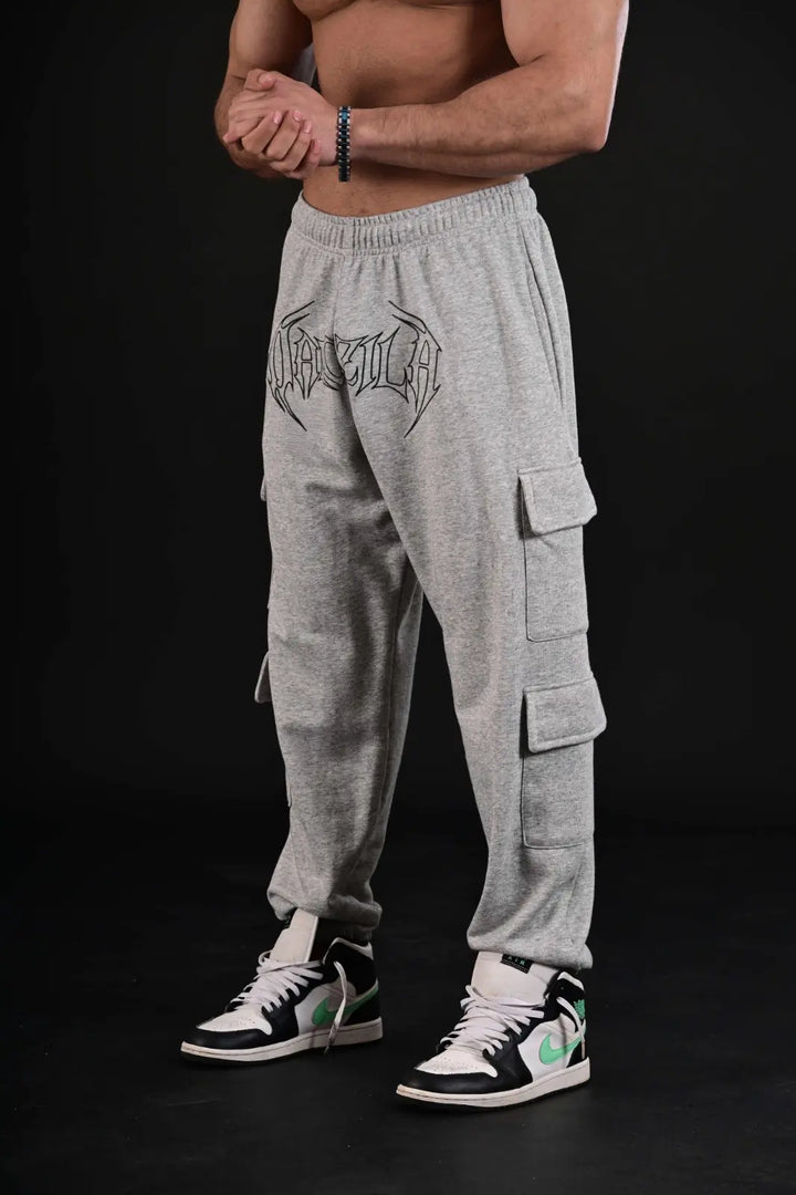 Grey Cargo Trousers - Leading Gym Brand Pakistan